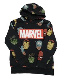 Černá mikina s hrdiny a kapucí H&M