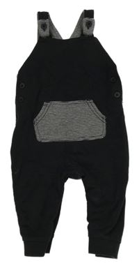 Černo-pruhované laclové tepláky George