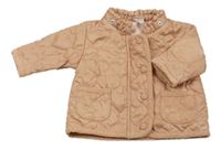 Starorůžová šustáková prošívaná zateplená jarní bunda Next