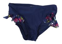 Tmavomodré plavkové kalhotky s volánky Lupilu 