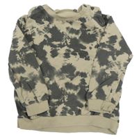 Béžovo-šedá vzorovaná mikina Tu