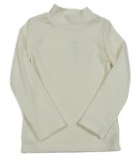 Smetanové žebrované triko s rolákem F&F