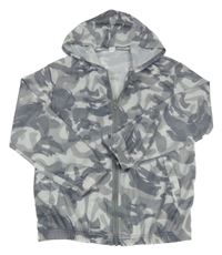 Šedá army propínací mikina s kapucí Shein