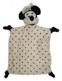 Bílo-černý plyšový usínáček s Minnie 