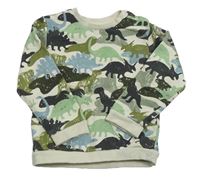 Smetanová mikina s dinosaury M&S