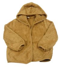 Medový huňatý cardigan s kapucí zn. SHEIN