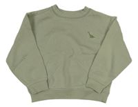 Světlekhaki mikina s dinosaurem zn. PRIMARK