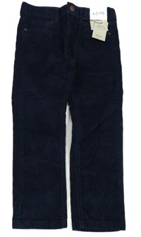 Nové - tmavomodré slim manšestráky Denim Co.