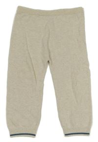 Světlebéžové melírované pletené tepláky Nutmeg