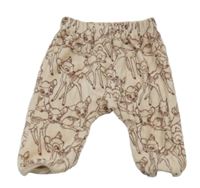 Pudrové sametové tepláky s Bambim H&M