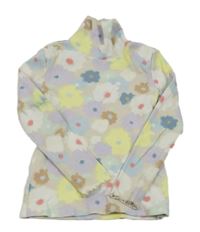 Světlebéžovo-barevný květovaný žebrovaný rolák M&S