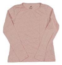 Růžové melírované triko H&M