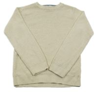 Světlebéžový žebrovaný svetr H&M