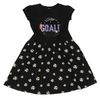 Černé šaty s míči a překlápěcími flitry