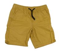 Okrové plátěné kraťasy Primark
