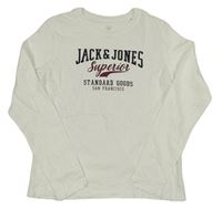 Bílé triko s nápisem Jack & Jones