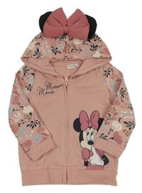 Starorůžová mikina s Minnie a kapucí Disney