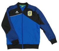 Modro-černá sportovní propínací mikina s potiskem Erima