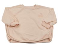 Růžová oversize mikina s výšivkou George