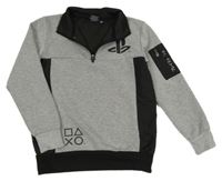 Šedo-černá mikina s logem PlayStation Primark