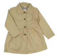 Béžový plátěný jarní kabát Topolino