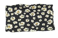 Antracitový květovaný bandeau crop top Matalan