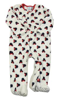 Bílý chlupatý overal s Minnie Orchestra