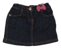 Tmavomodrá riflová sukně s mašlí LC Waikiki