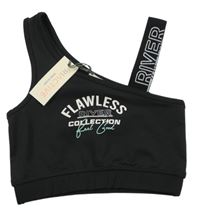Nové - Černý sportovní crop top s nápisem River Island