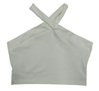 Smetanový crop top Shein