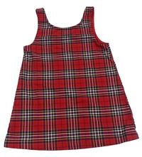 Červeno-tmavomodré kostkované šaty H&M