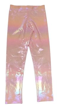 Světlerůžové metalické legíny H&M