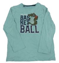 Světlemodré triko s nápisem a krokodýlem Topolino