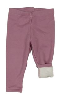 Starorůžové zateplené legíny C&A