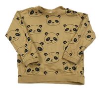 Hnědá mikina s medvědy H&M