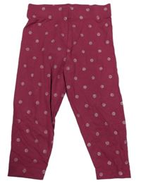 Vínové puntíkaté legíny Nutmeg