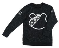 Černá vzorovaná mikina s Pudsey z flitrů George