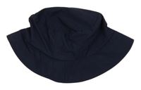 Tmavomodrý šusťákový klobouk 