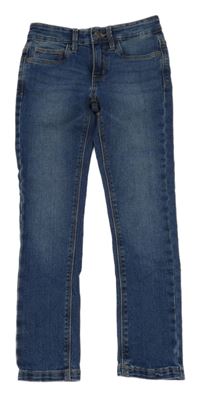 Tmavomodré melírované skinny rifle C&A