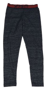 Tmavomodré melírované sportovní crop legíny - Calvin Klein