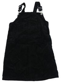Černé manšestrové laclové šaty Denim Co.