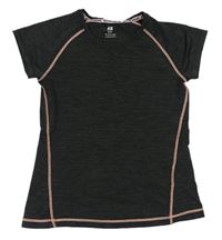 Antracitové melírované sportovní tričko H&M