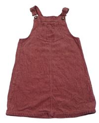 Starorůžové manšestrové laclové šaty M&S