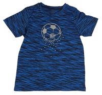 Černo-modré melírované sportovní tričko s míčem Topolino