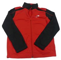 Červeno-černá propínací sportovní mikina Nike