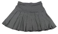 Černo-bílá vzorovaná skládaná sukně PRIMARK