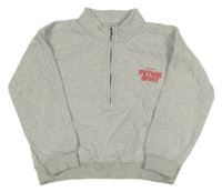 Světlešedá melírovaná mikina s nápisy George