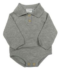 Šedé pletené body s límečkem F&F