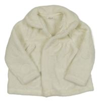 Smetanová plyšová bundička se srdíčky LC Waikiki