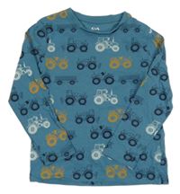 Modré triko s traktory C&A